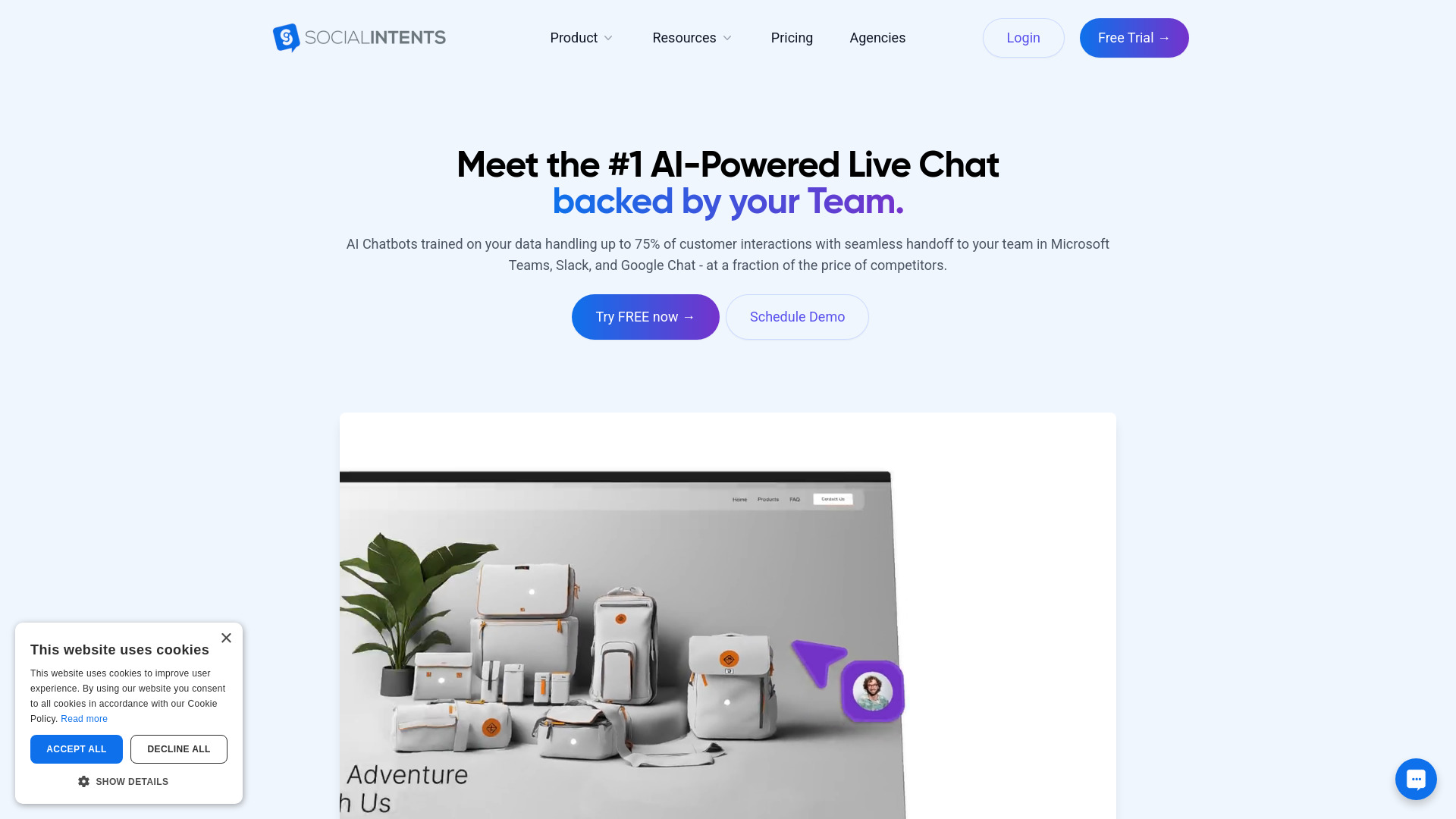 Social Intents banner