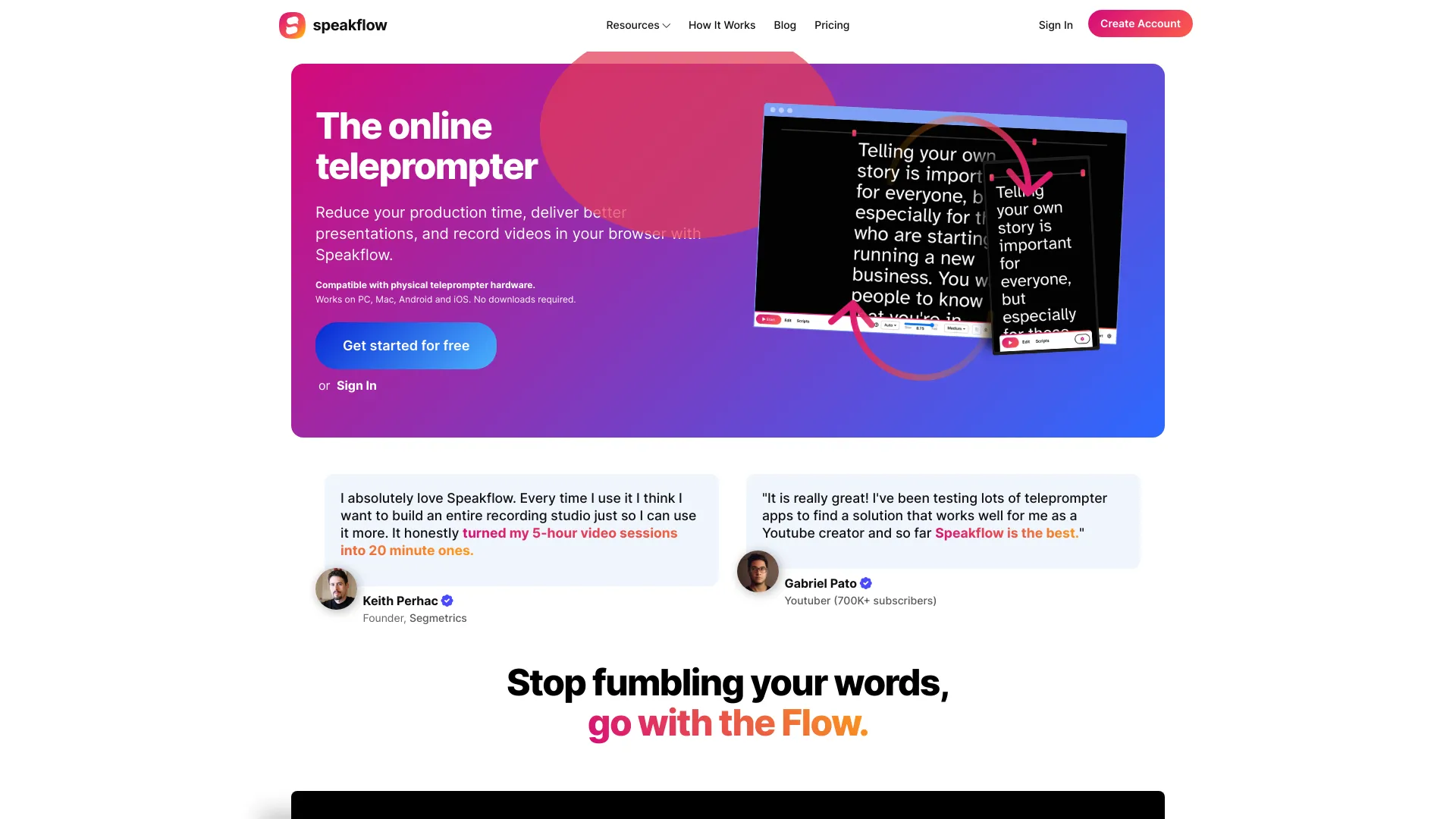 Speakflow banner