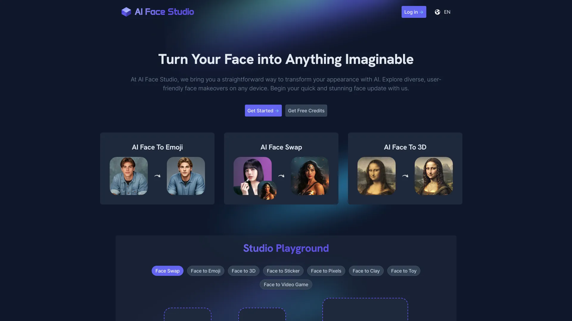 AI Face Studio banner