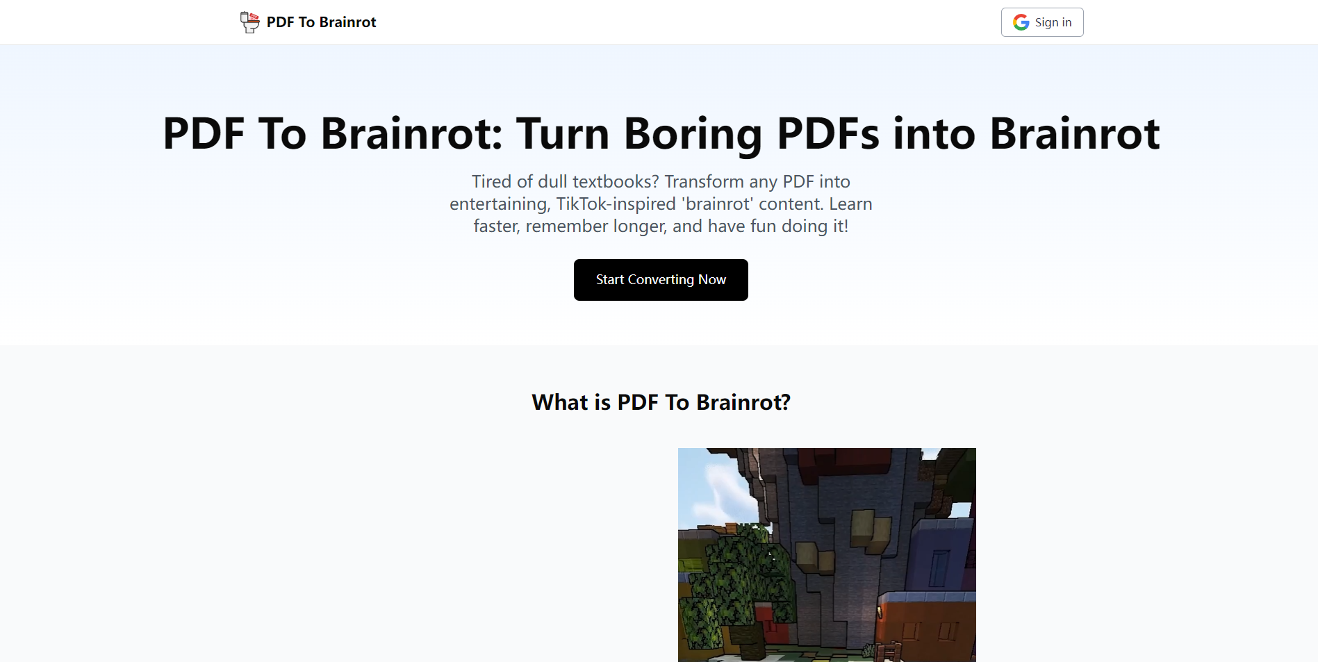 PDF To Brainrot AI banner
