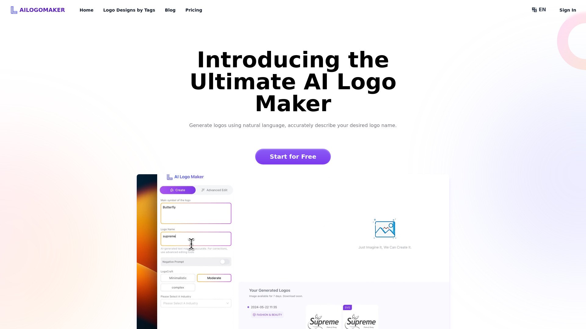 AI Logo Maker banner