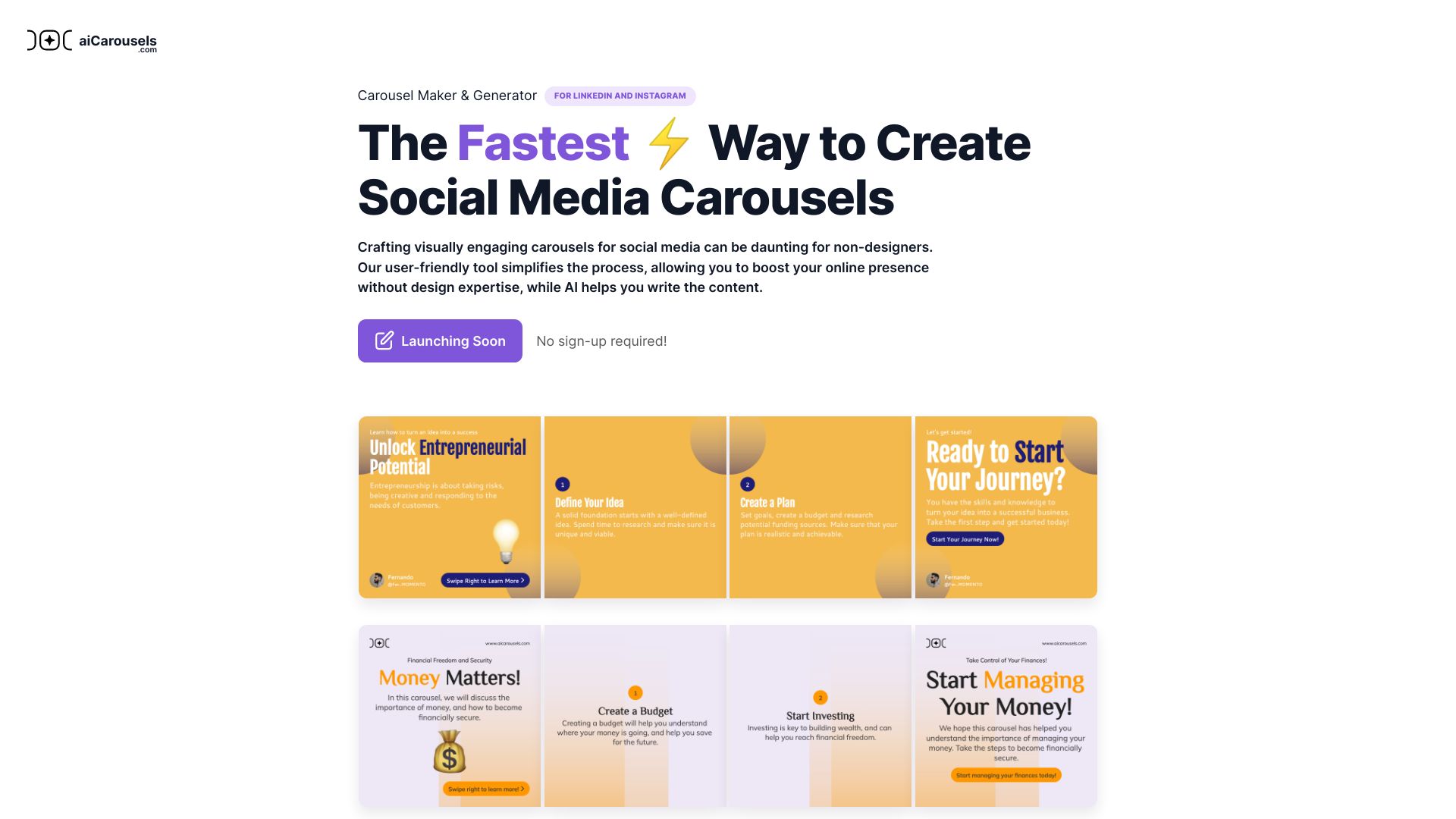 aiCarousels banner