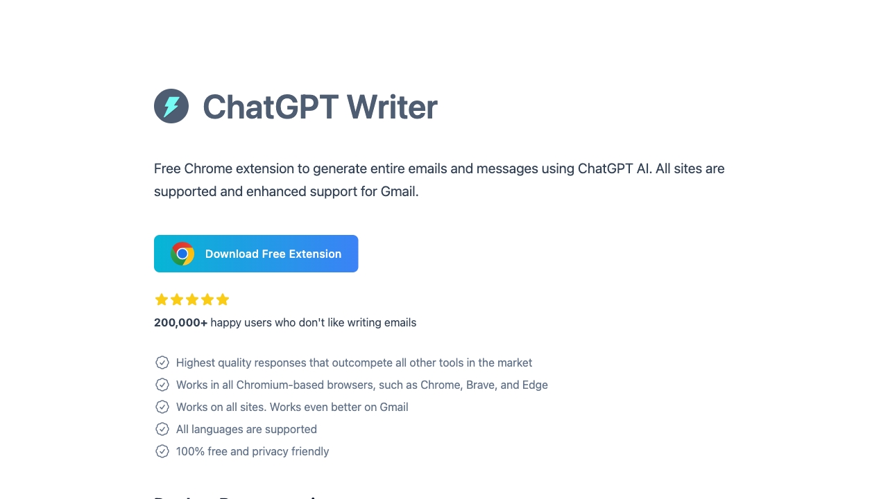 ChatGPT Writer banner