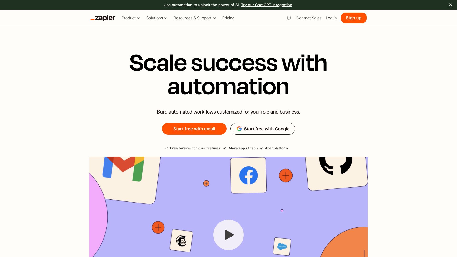 Zapier banner