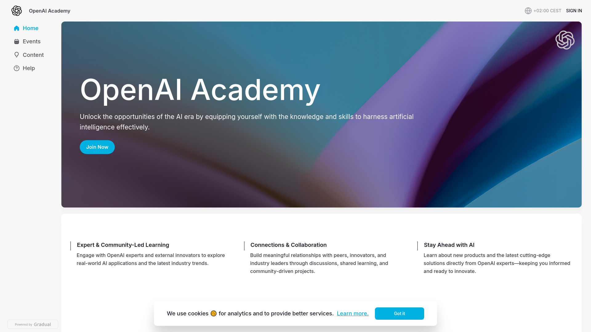 OpenAI Academy banner
