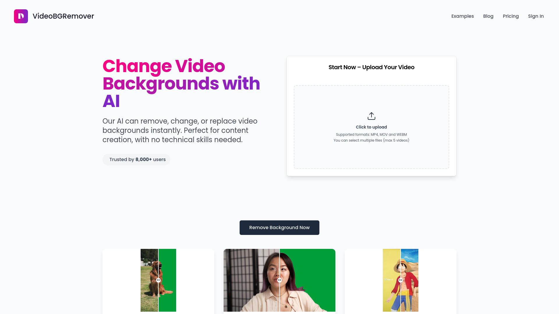 VideoBGRemover banner