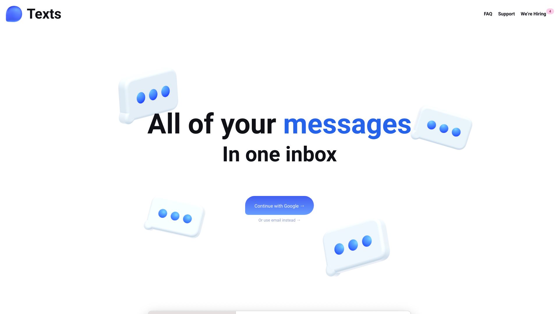 Texts banner