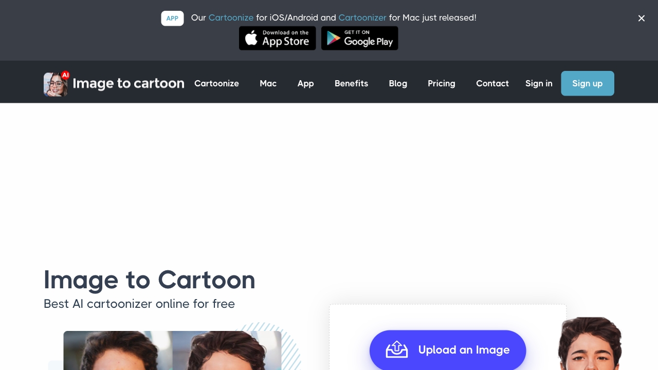 Imagetocartoon banner