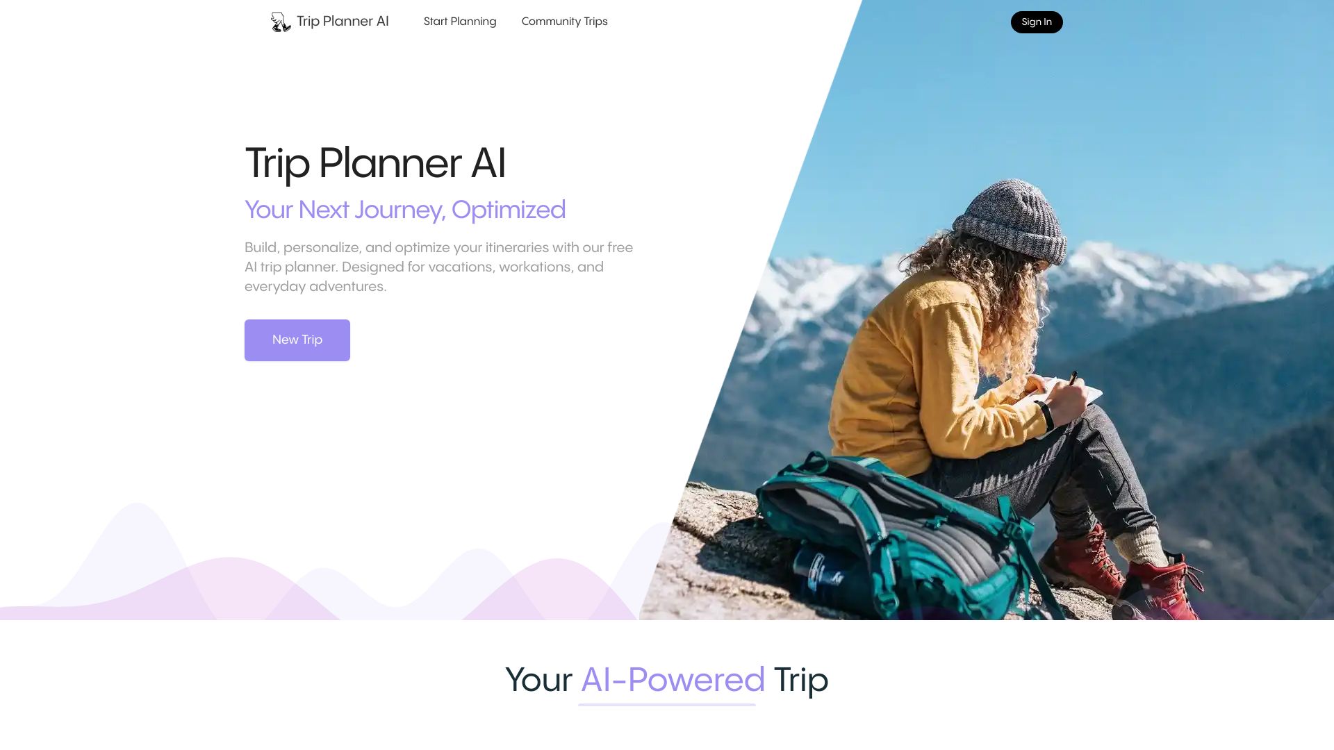 Trip Planner AI banner