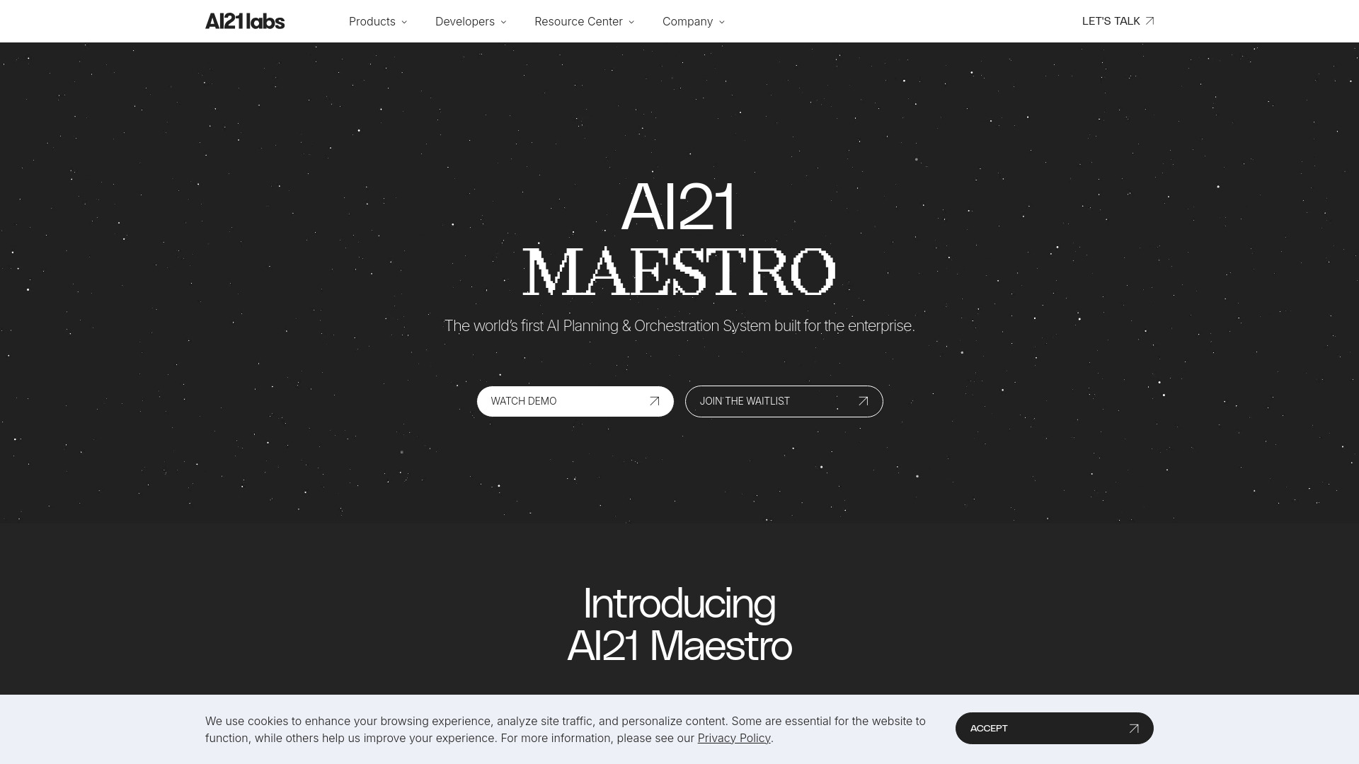 AI21 Maestro banner