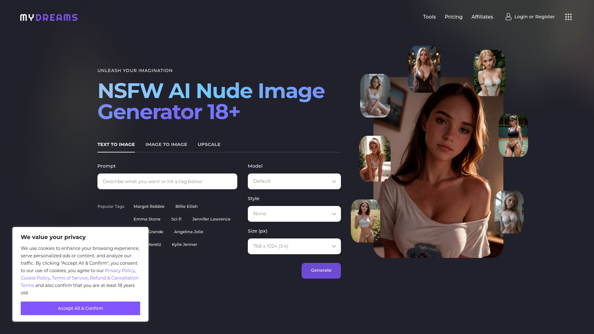 My Dreams Studio NSFW AI Nude Image Generator banner