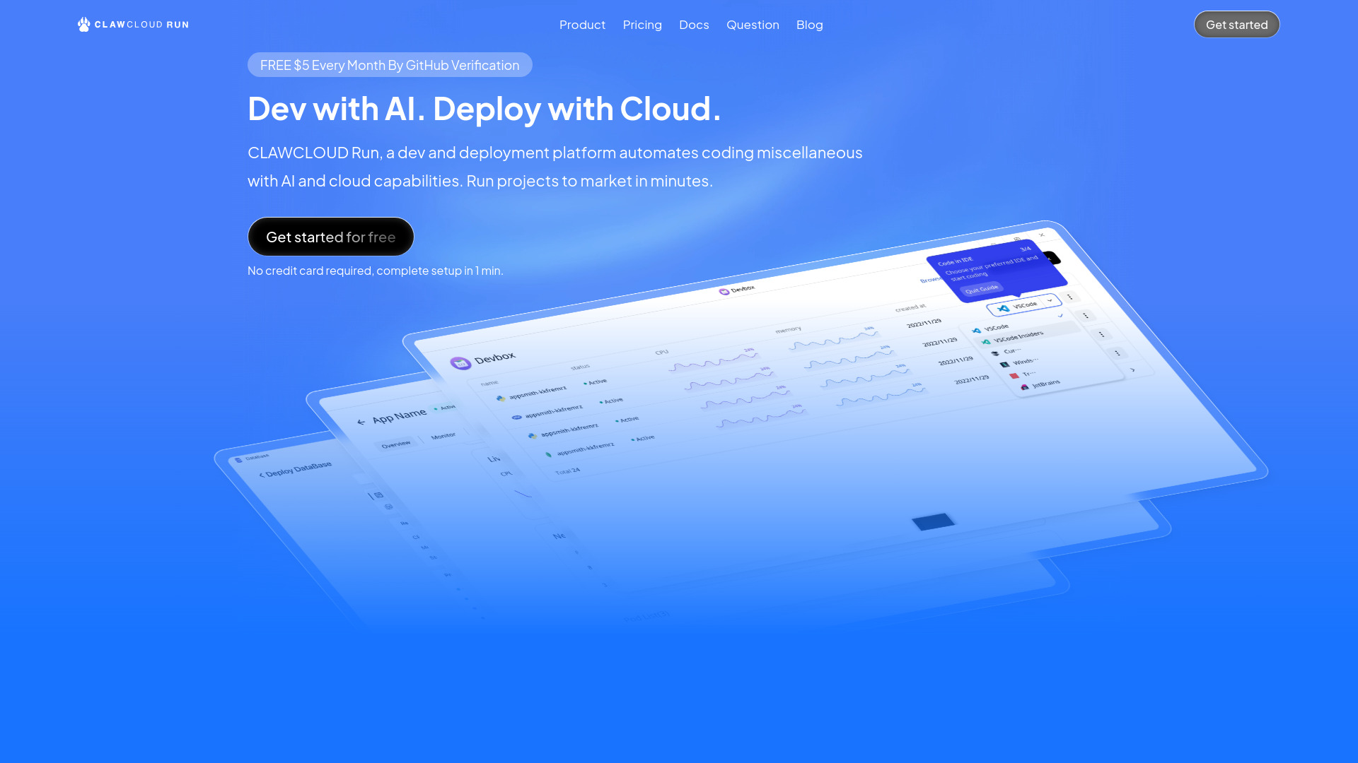 ClawCloud Run banner