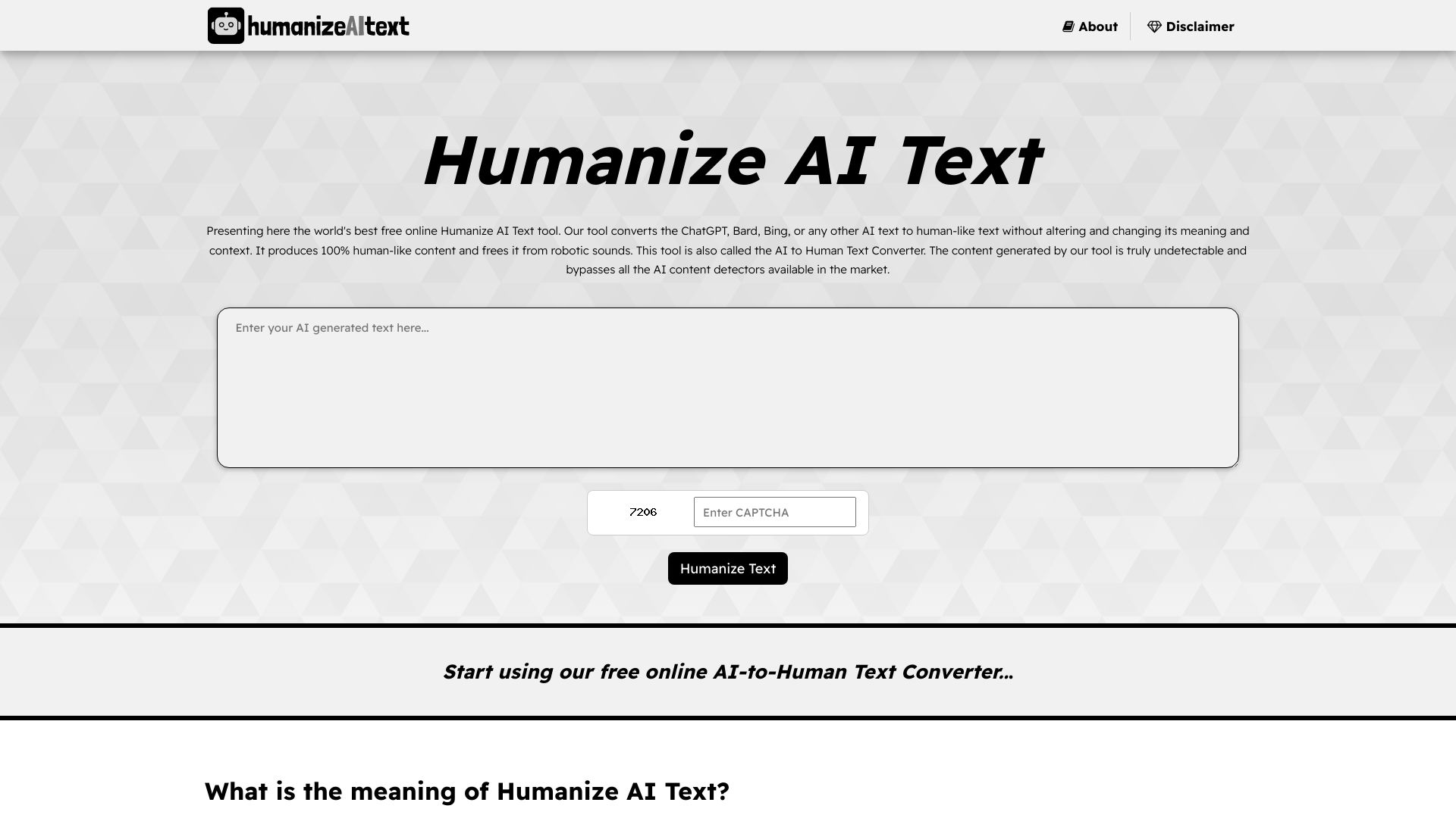 Humanize AI Text banner