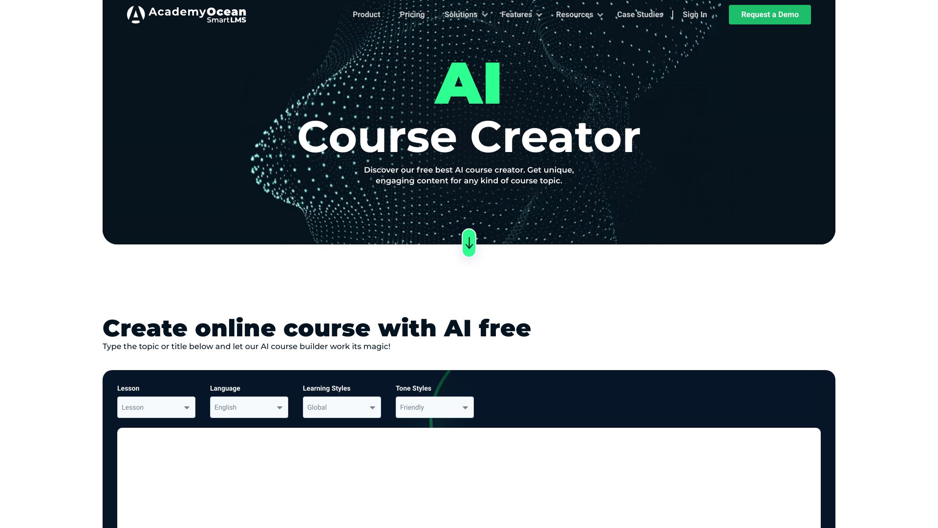 AI Course Creator AcademyOcean banner
