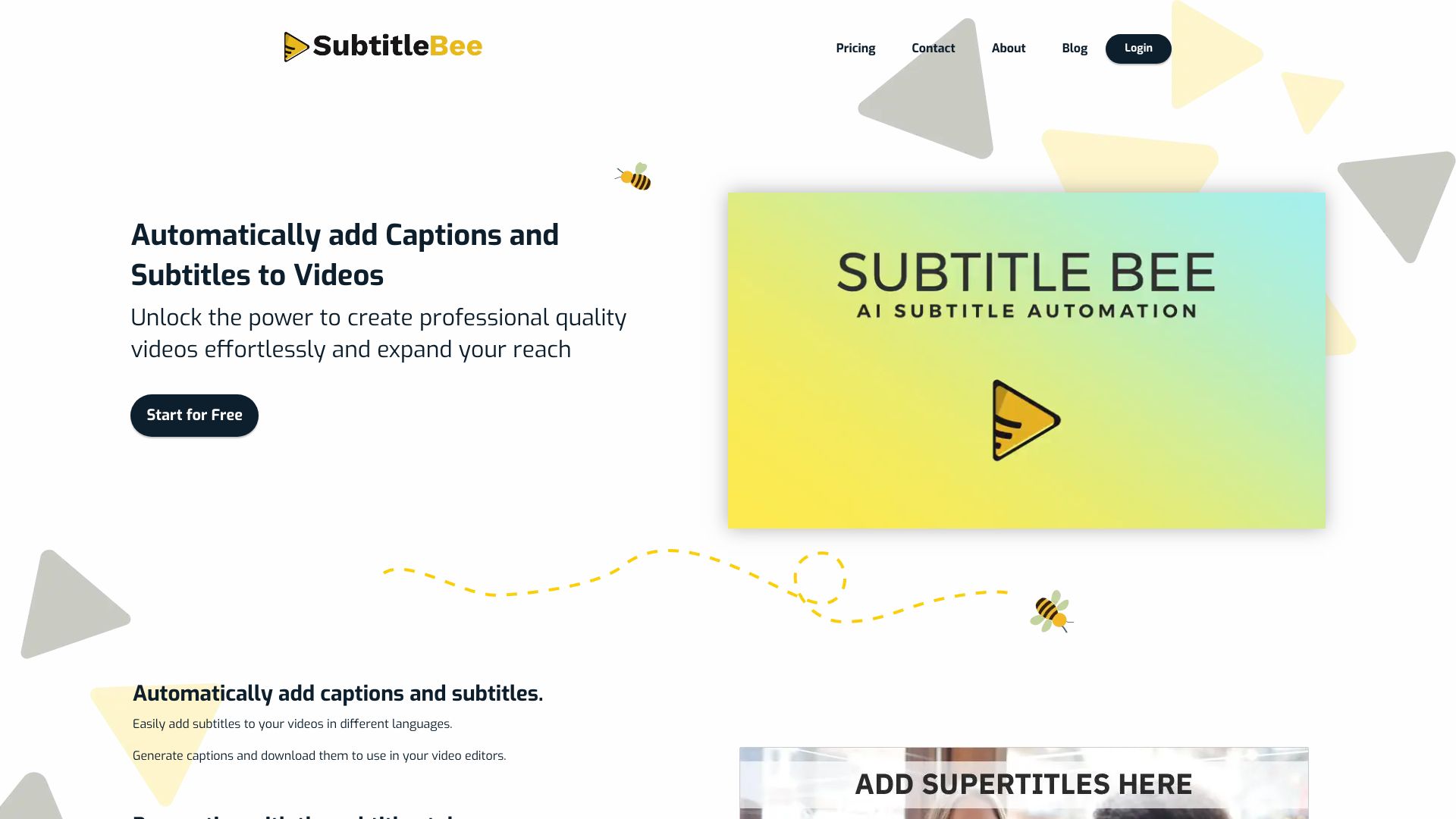 SubtitleBee banner