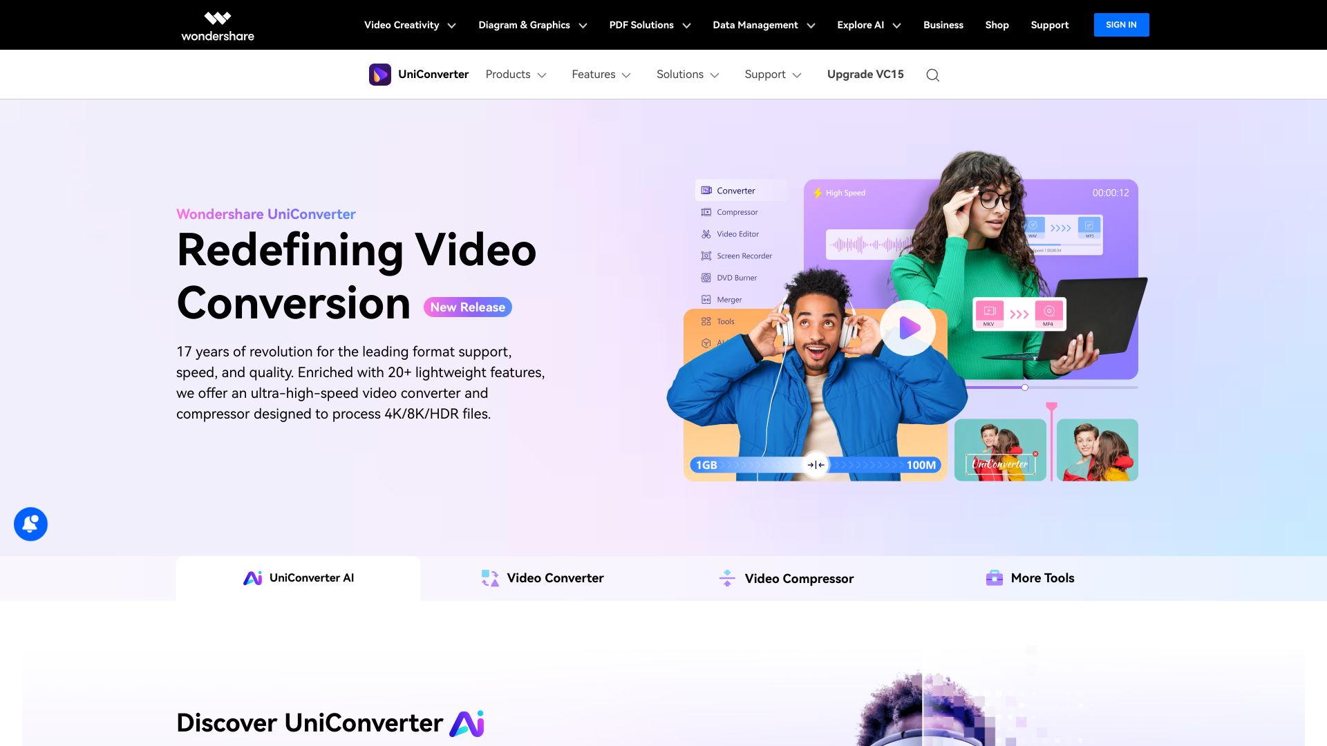 Wondershare UniConverter banner