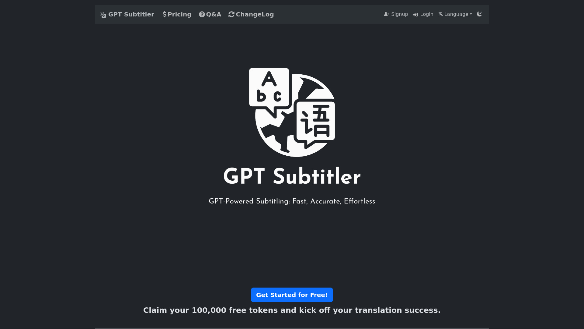 GPT Subtitler banner