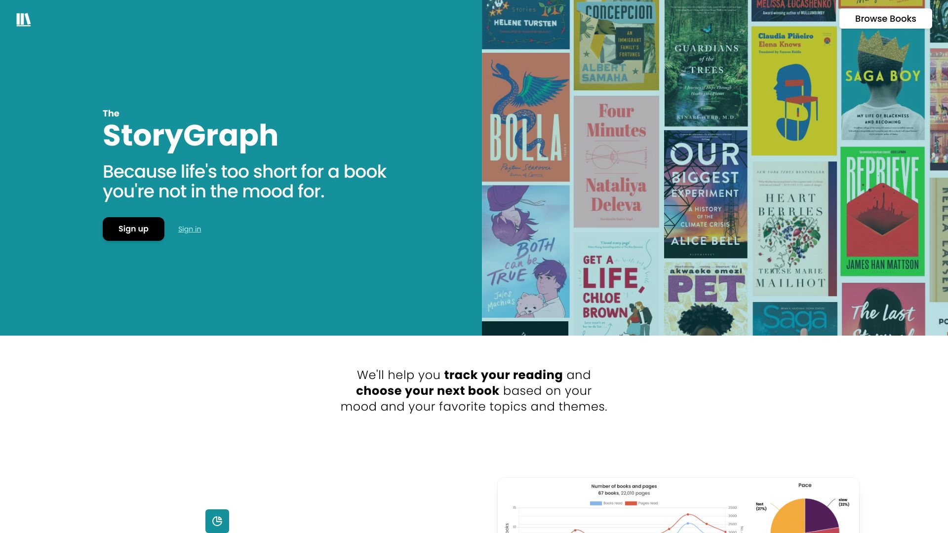 The StoryGraph banner