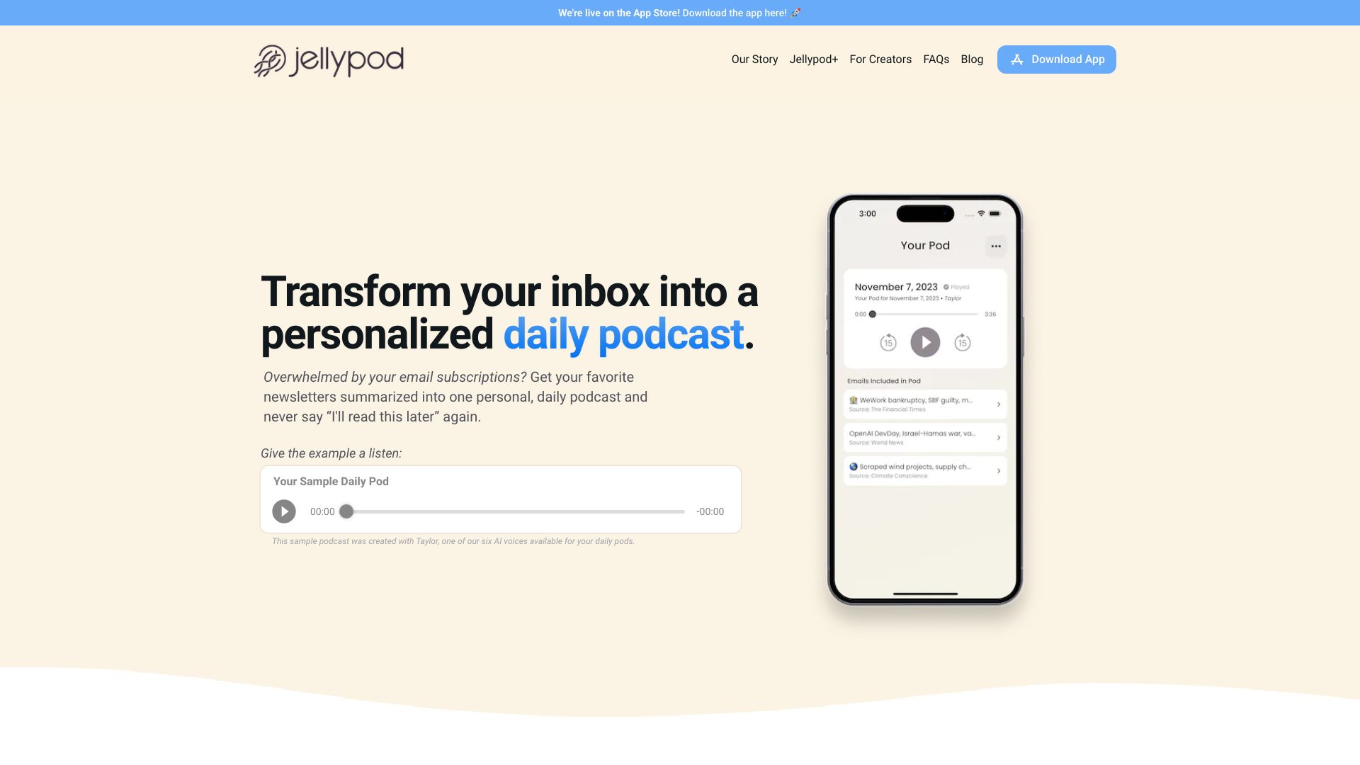 Jellypod banner