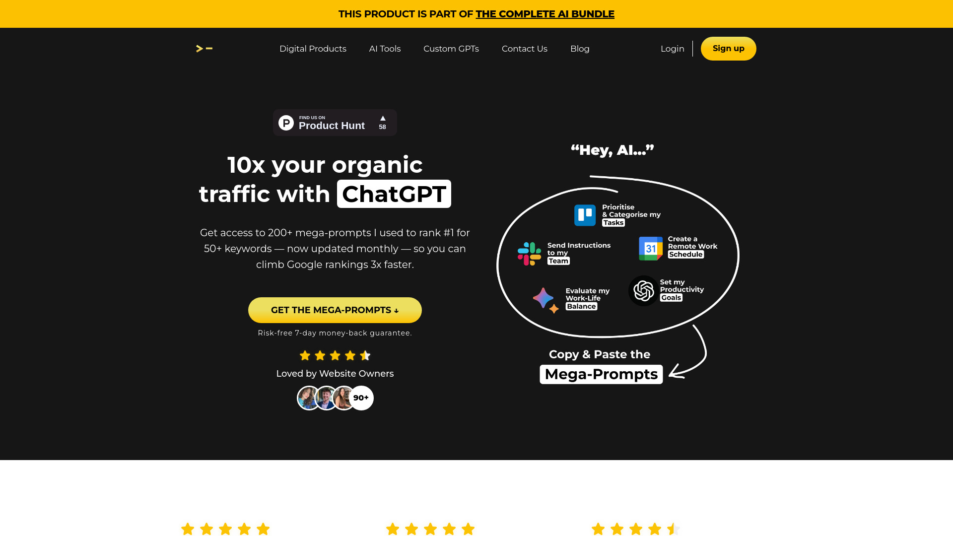 200+ ChatGPT Mega-Prompts for SEO banner