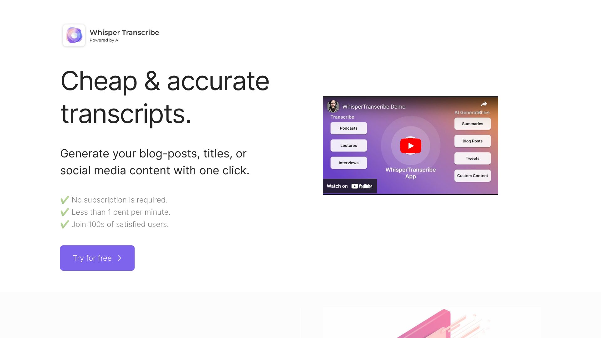 WhisperTranscribe banner