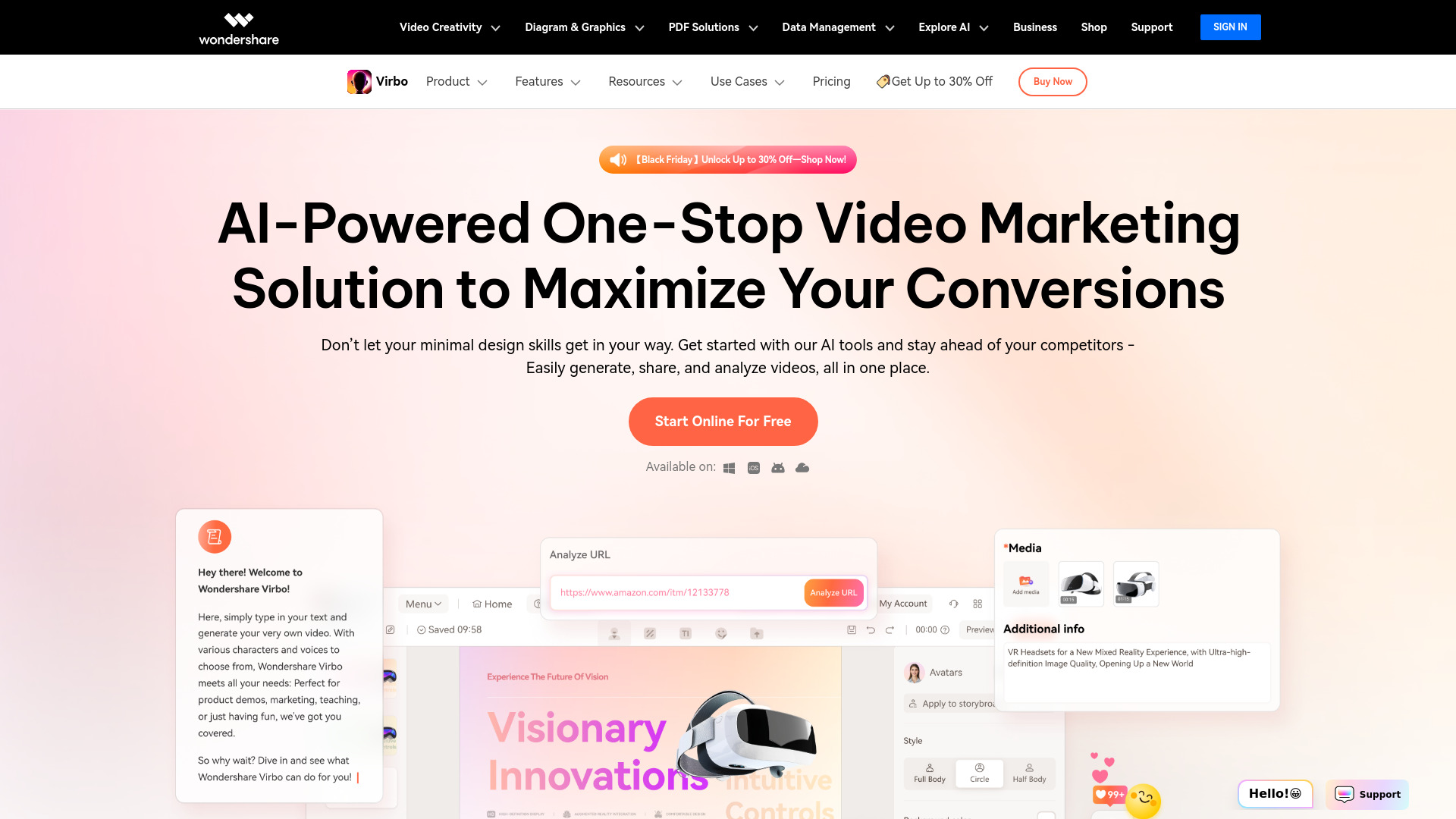 Wondershare Virbo banner