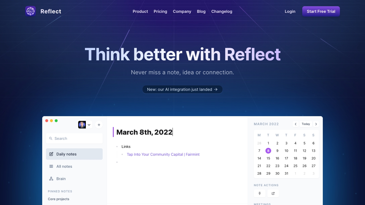 Reflect banner