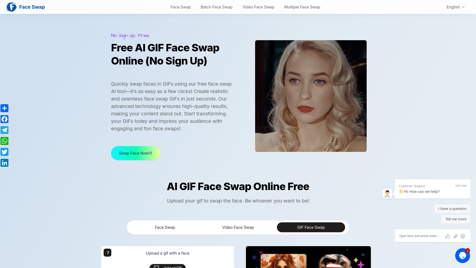 AI Face Swapper Free AI GIF Face Swap banner
