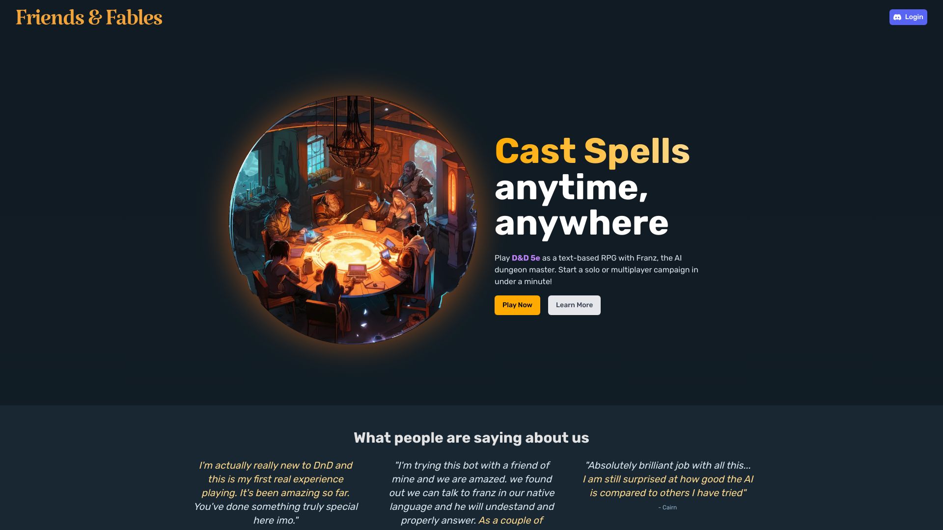 Friends & Fables banner