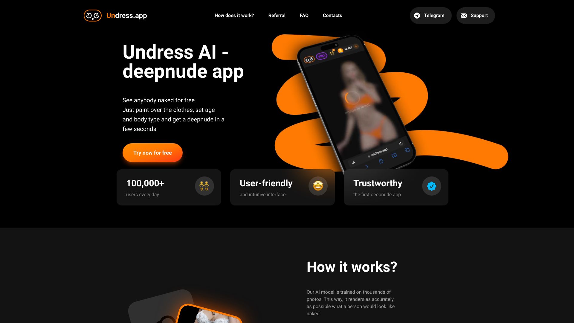Undress app banner