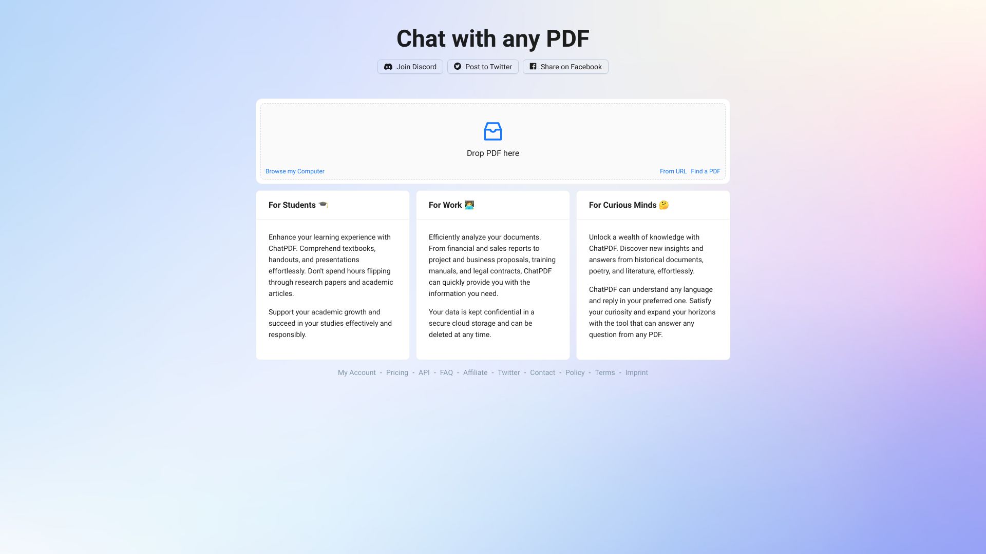ChatPDF banner