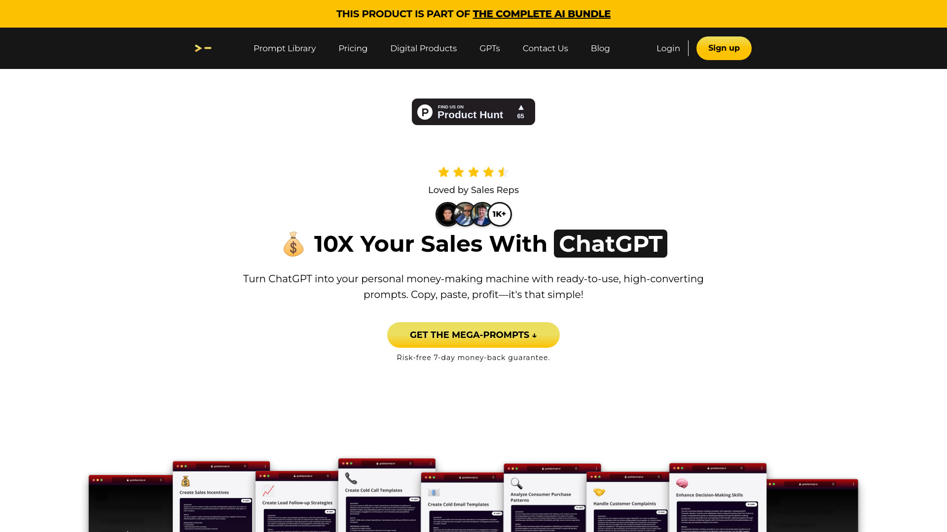 200+ ChatGPT Mega-Prompts for Sales banner
