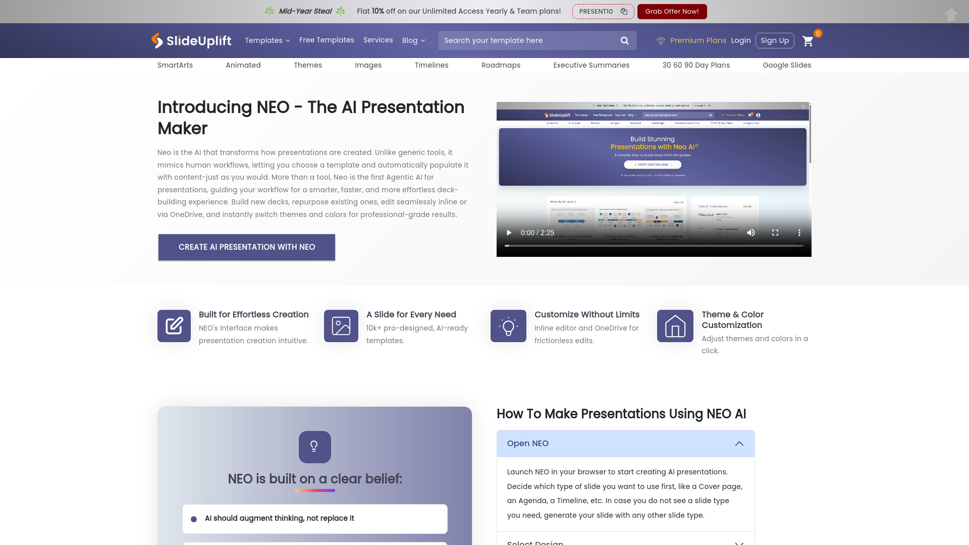 Neo AI Presentation Maker banner