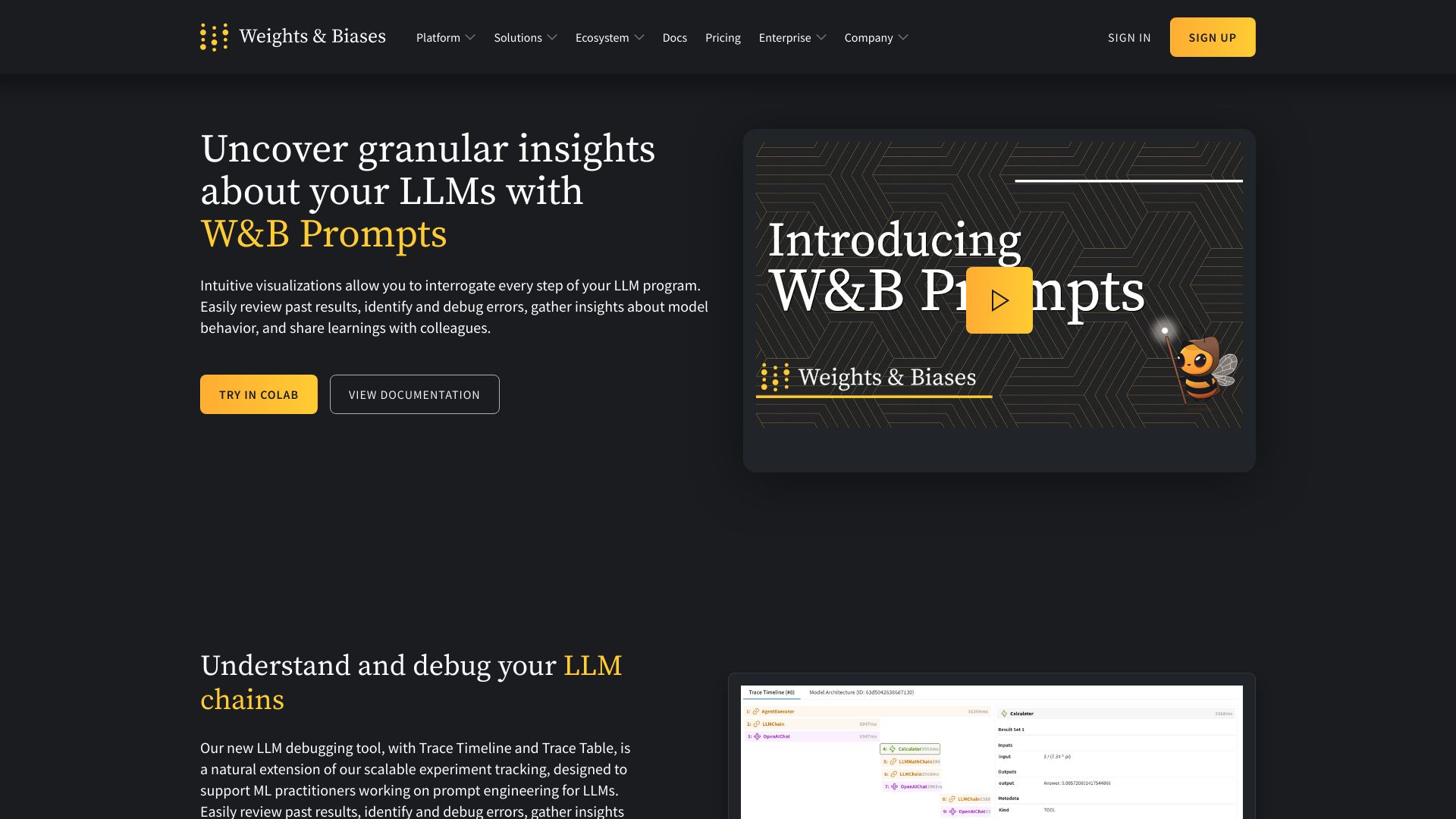 Weights & Biases banner