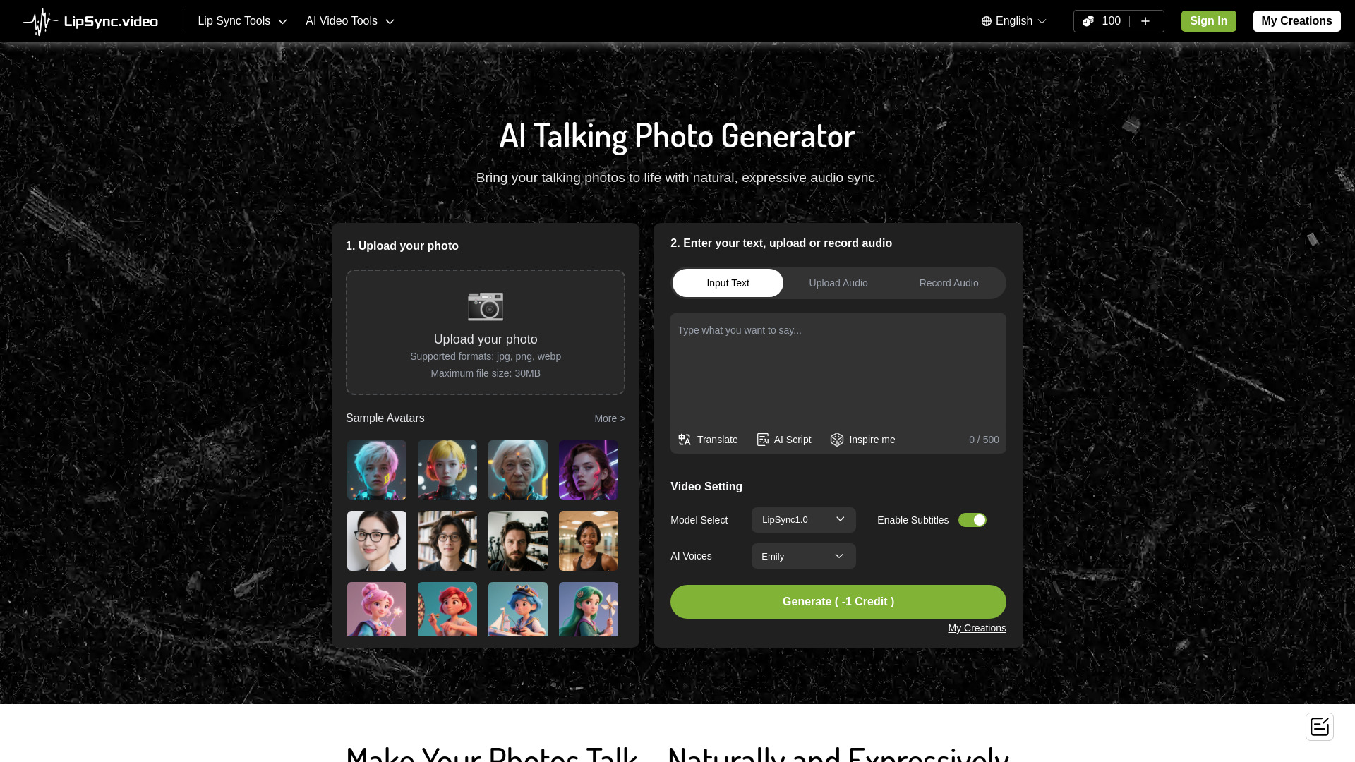 AI Talking Photo Generator - LipSync banner